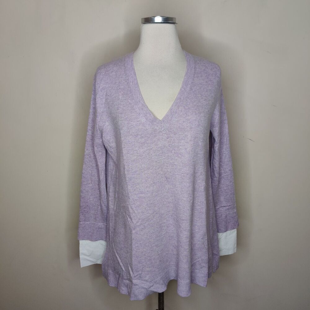 J Crew Layered Look Sweater Wool Blend Long‎ Sleeve